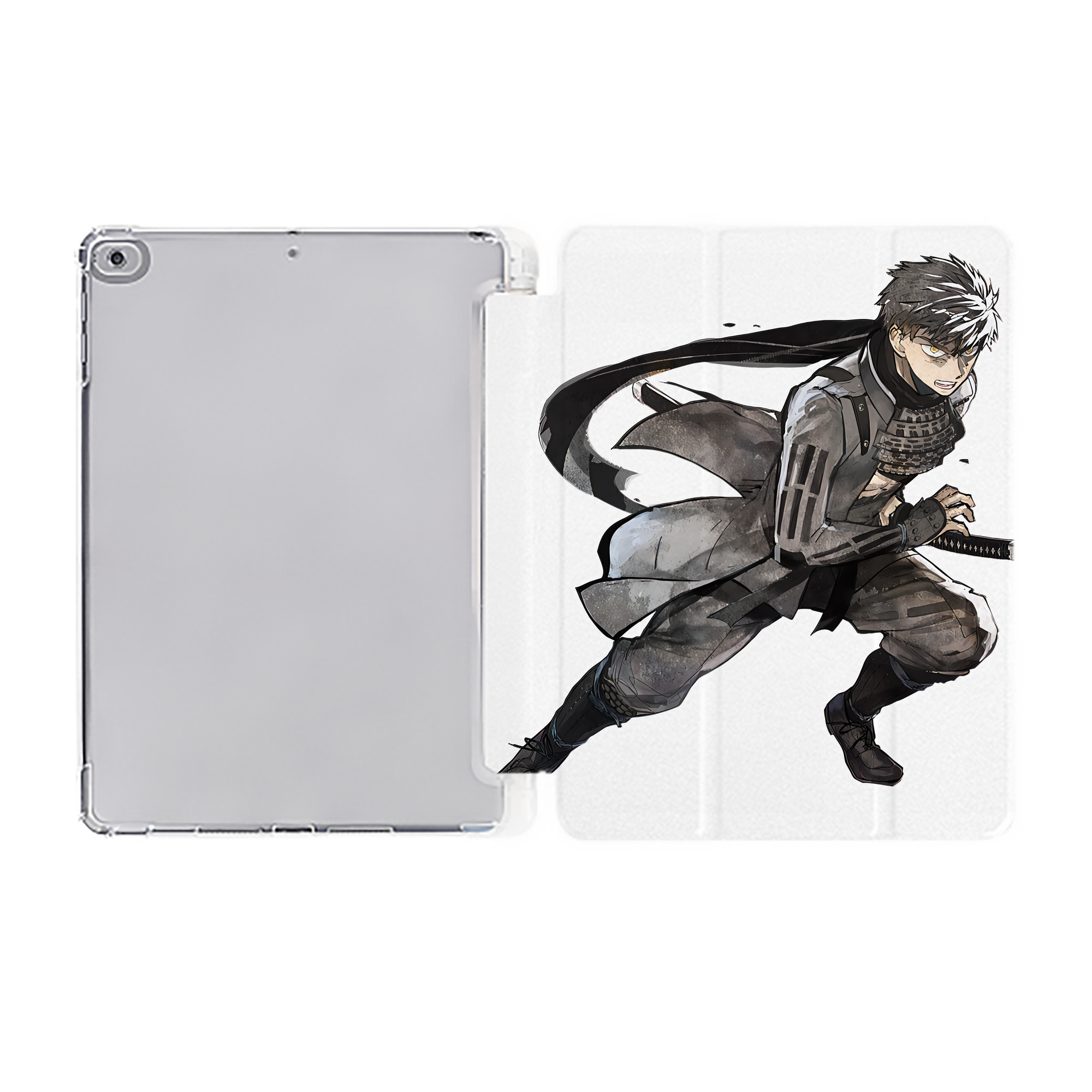（画像用） 刀剣乱舞 Touken Ranbu IPad ケース ペン収納付き 三つ折りスタンド PUレザー×シリコン 対応機種9.5/10.5/10.9インチ
